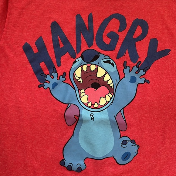 Disney Stitch Hangry Red T-shirt - Picture 2 of 3